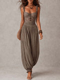 Wanda · Complete with gray lace bandeau and pleated harem pants