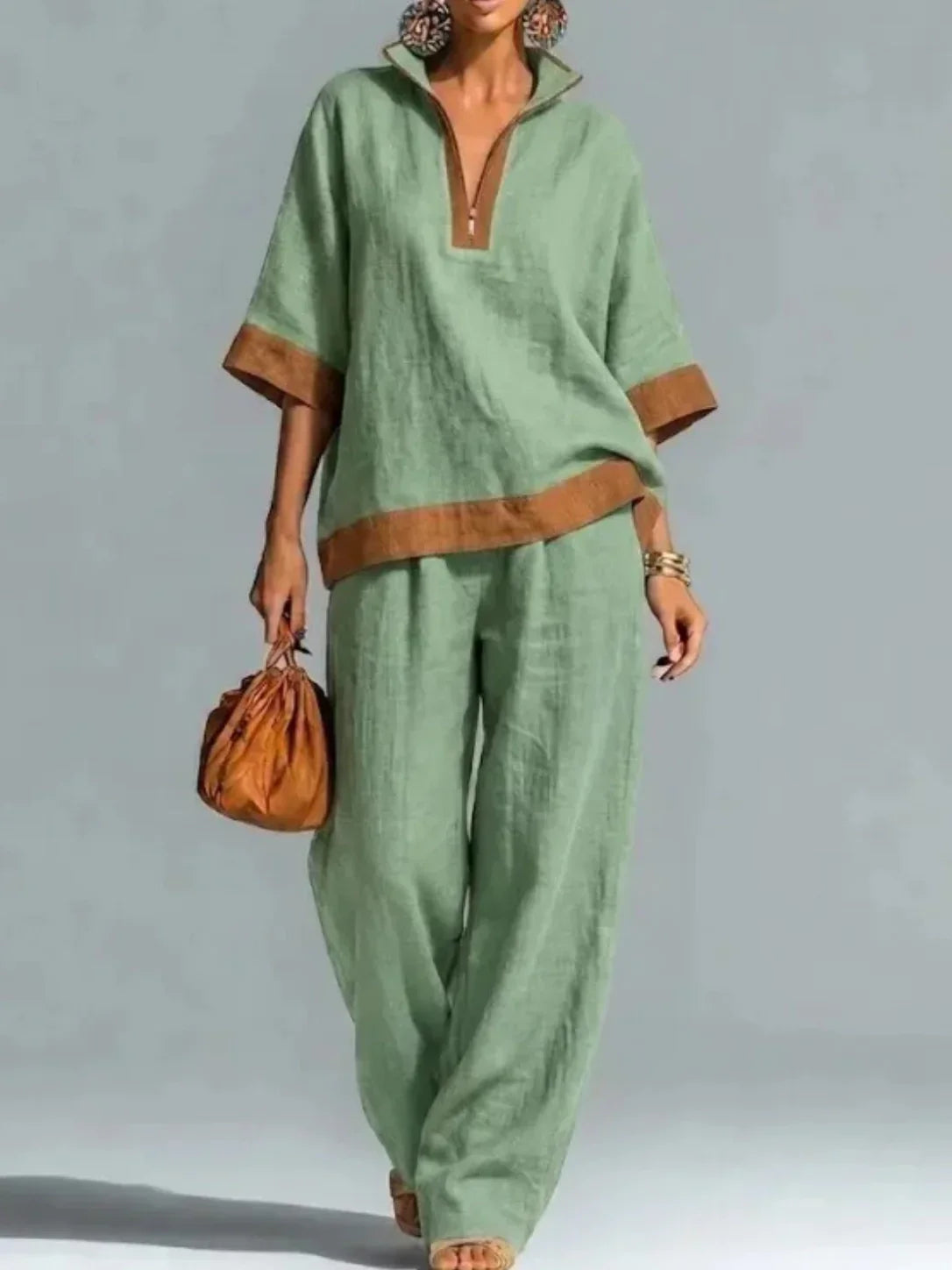 Ginevra | Conjunto fluido con cuello alto