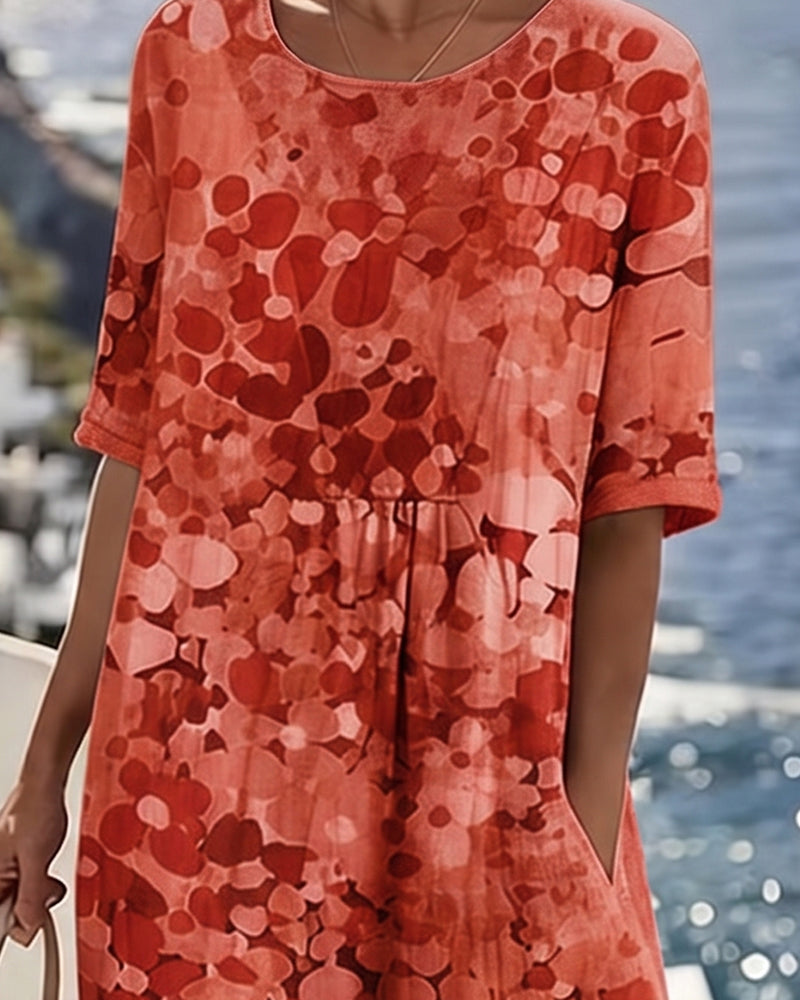 Vestido holgado estampado