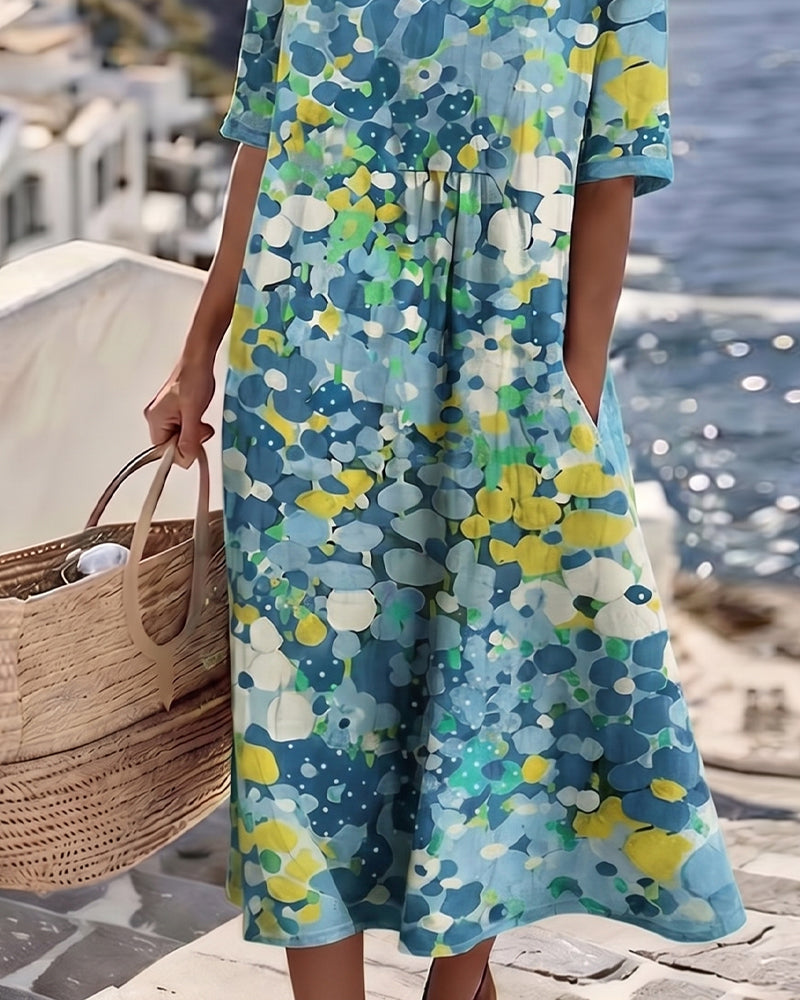 Vestido holgado estampado