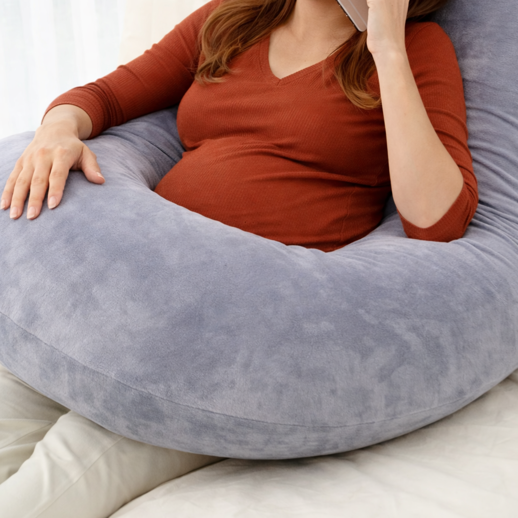 Almohada Hug – Comodidad total para embarazadas y mamás lactantes