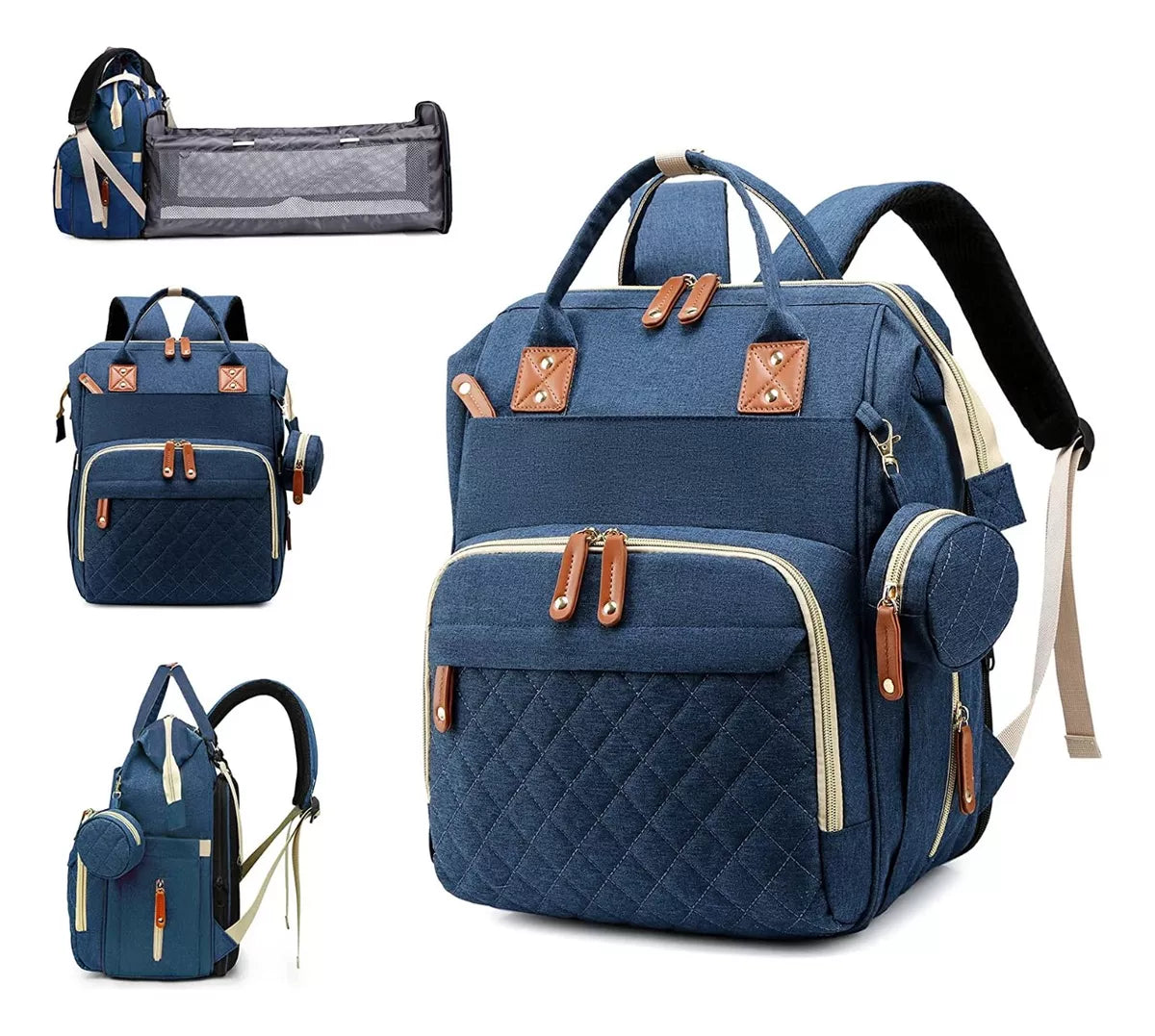 Mochila Pañalera 3 en 1: Mochila, Cuna y Cambiador