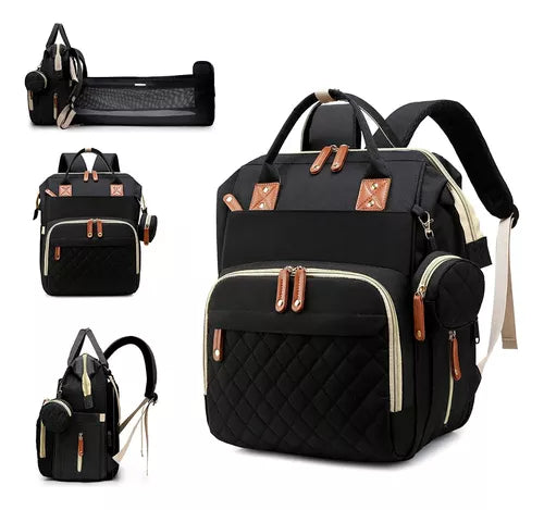 Mochila Pañalera 3 en 1: Mochila, Cuna y Cambiador