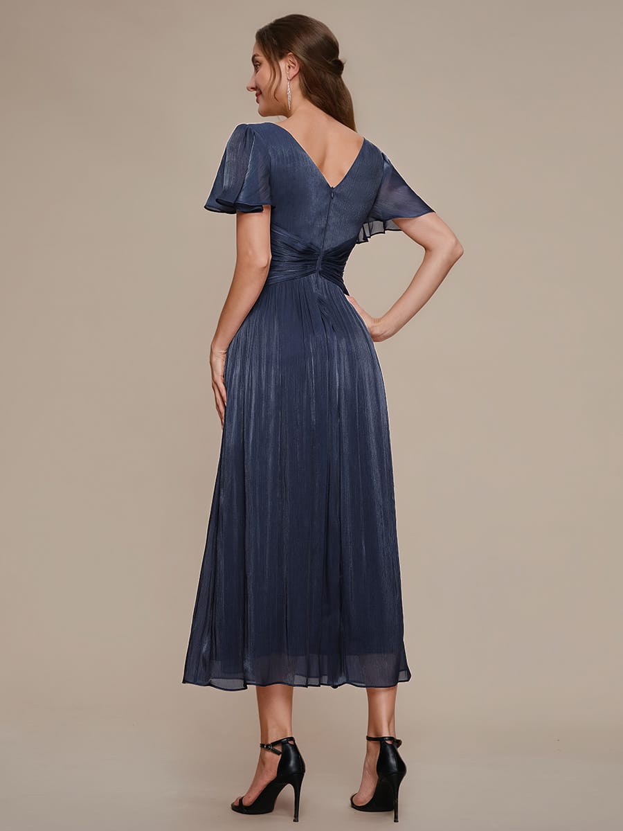 Vestido fruncido de algodón Sea Island con mangas de volante