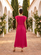 LARA | VESTIDO MAXI PLISADO CLÁSICO
