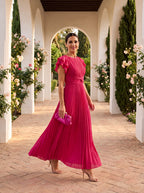 LARA | VESTIDO MAXI PLISADO CLÁSICO