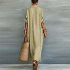 Anastasia™  | Vestido camisero largo con botones
