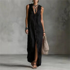 Penélope | Vestido midi elegante y casual con escote en V