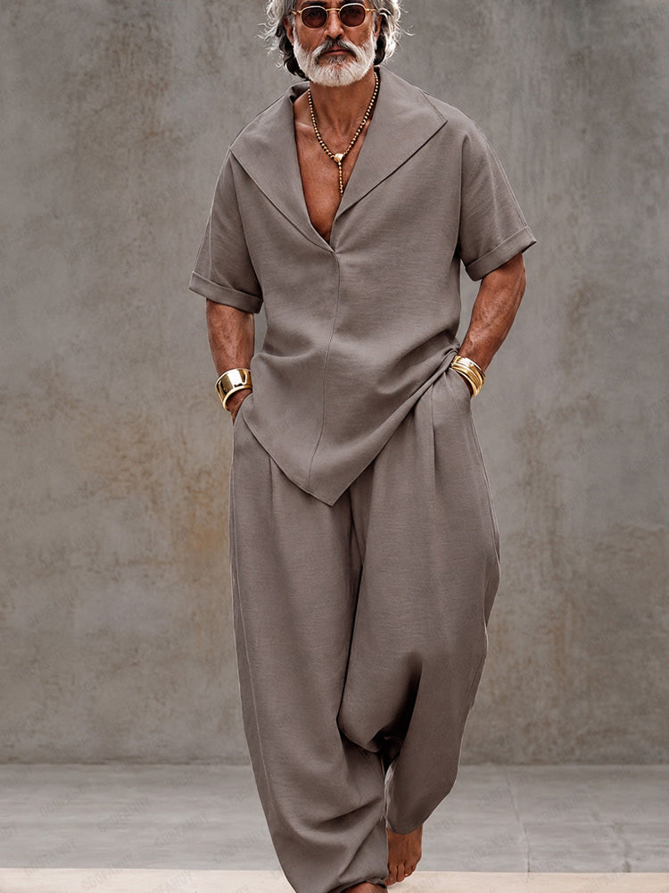 Conjunto coordinado holgado de estilo casual y minimalista
