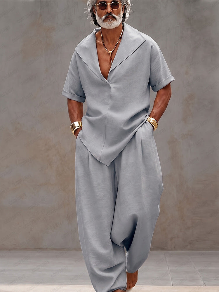 Conjunto coordinado holgado de estilo casual y minimalista