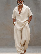 Conjunto coordinado holgado de estilo casual y minimalista