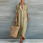 Anastasia™  | Vestido camisero largo con botones