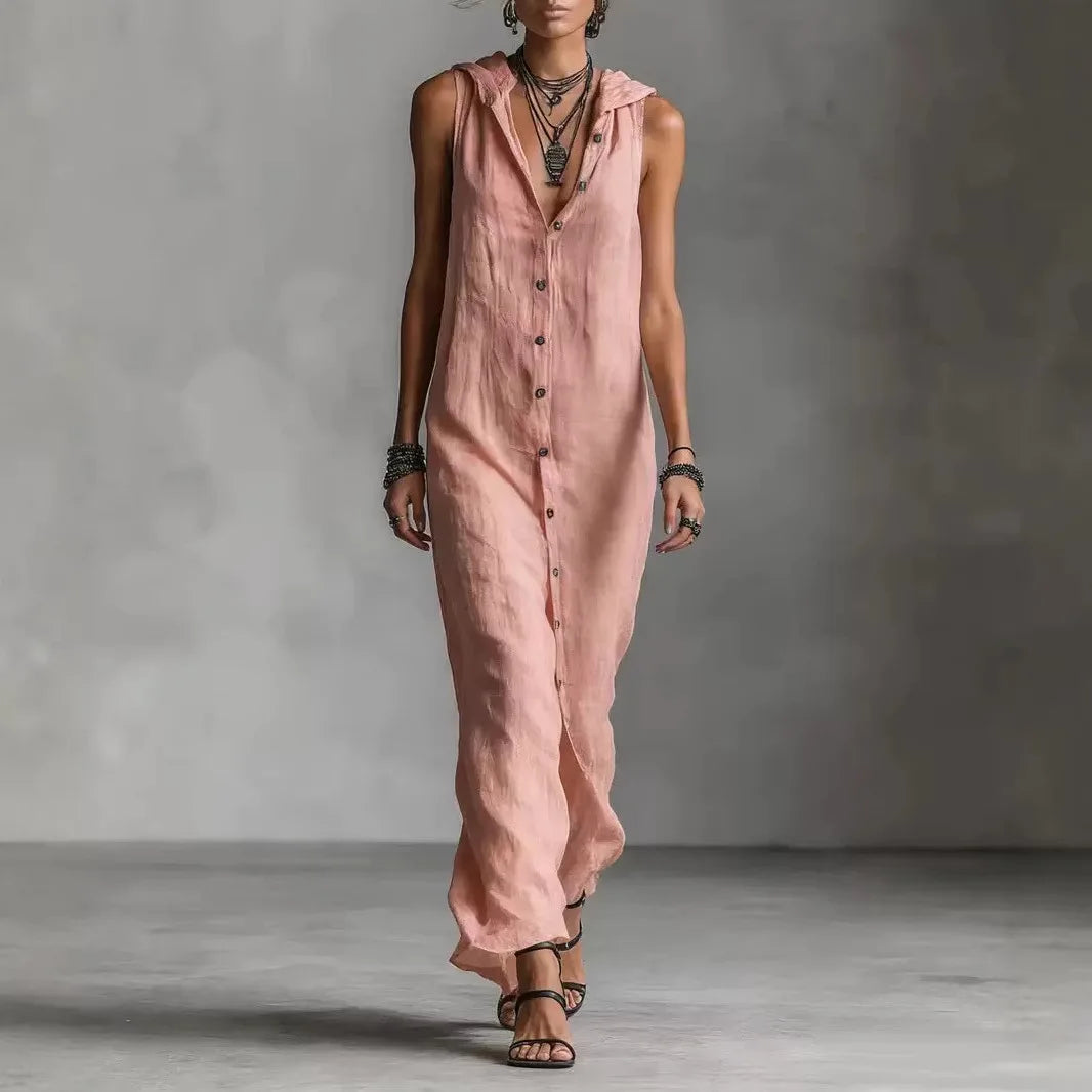 Penélope | Vestido midi elegante y casual con escote en V