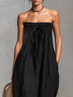 Nina | Elegant Strapless Jumpsuit