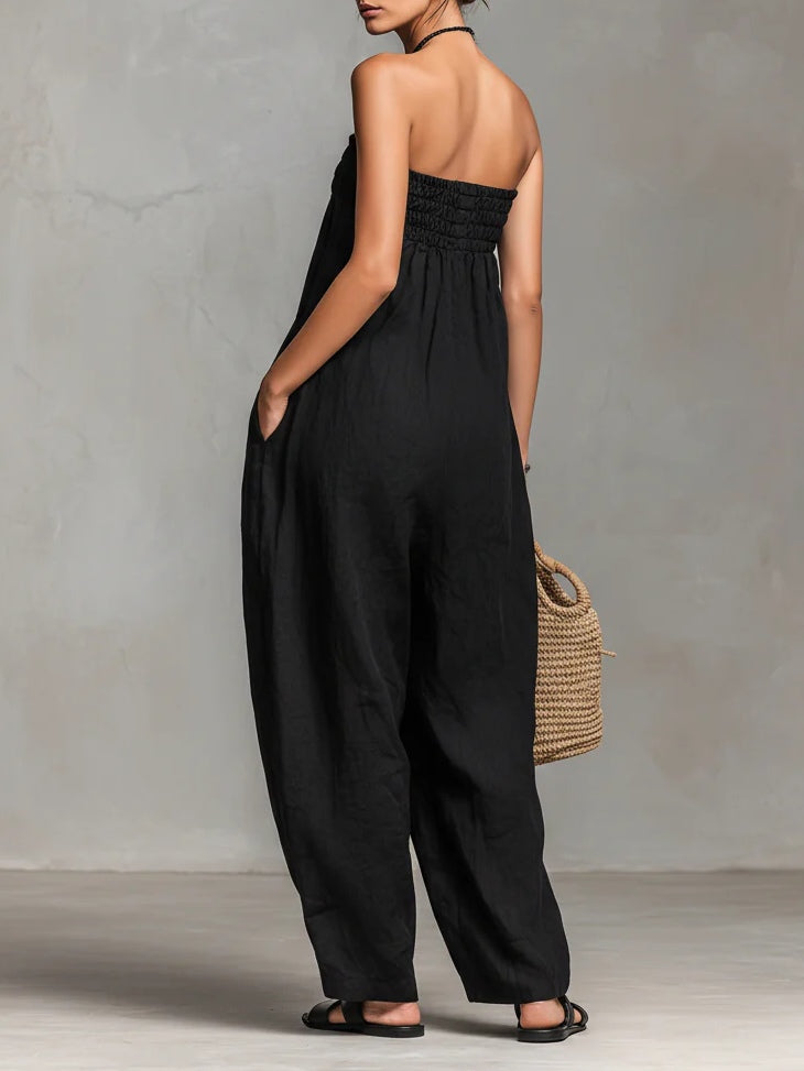 Nina | Elegant Strapless Jumpsuit