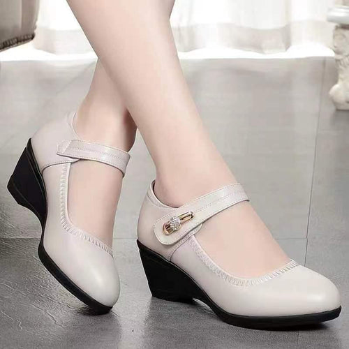 Carmen | Zapatos de tacón en piel suave con suela antideslizante y flexible