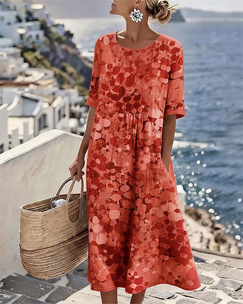 Vestido holgado estampado
