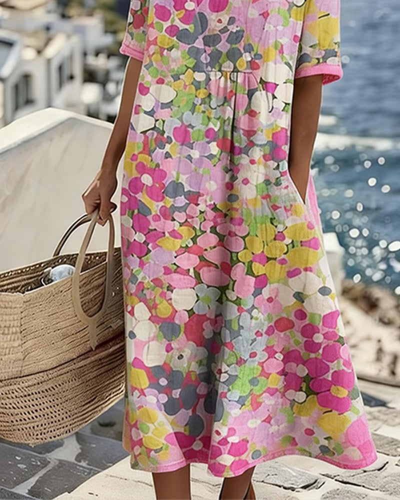 Vestido holgado estampado