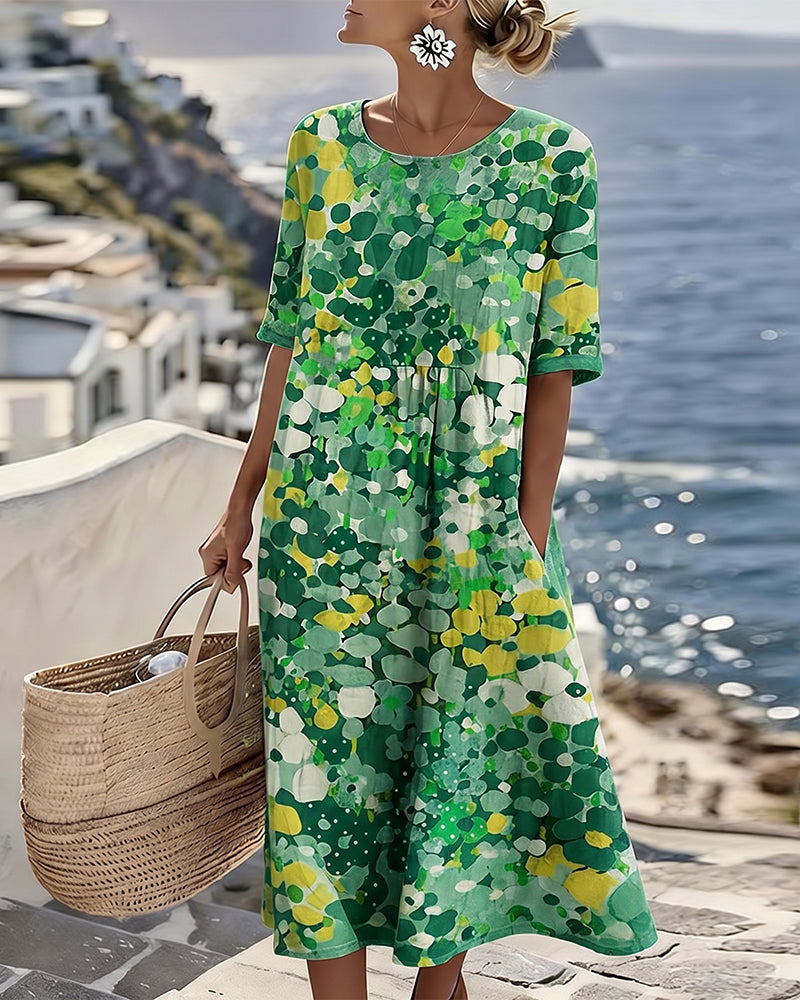 Vestido holgado estampado