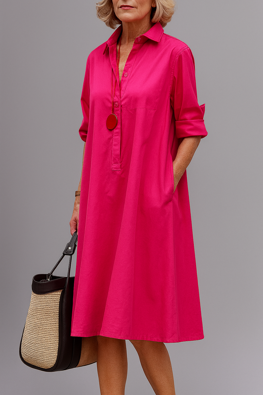 Wilma - Vestido midi elegante para un estilo sin esfuerzo