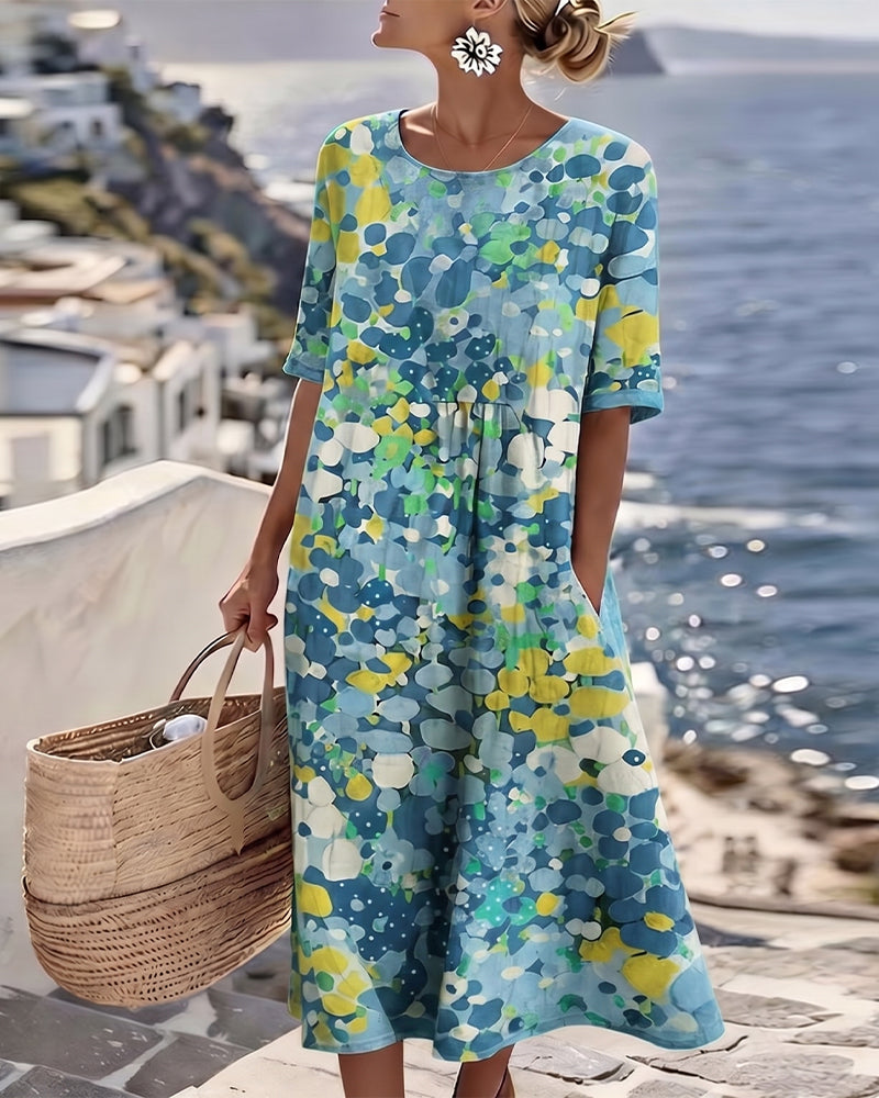 Vestido holgado estampado