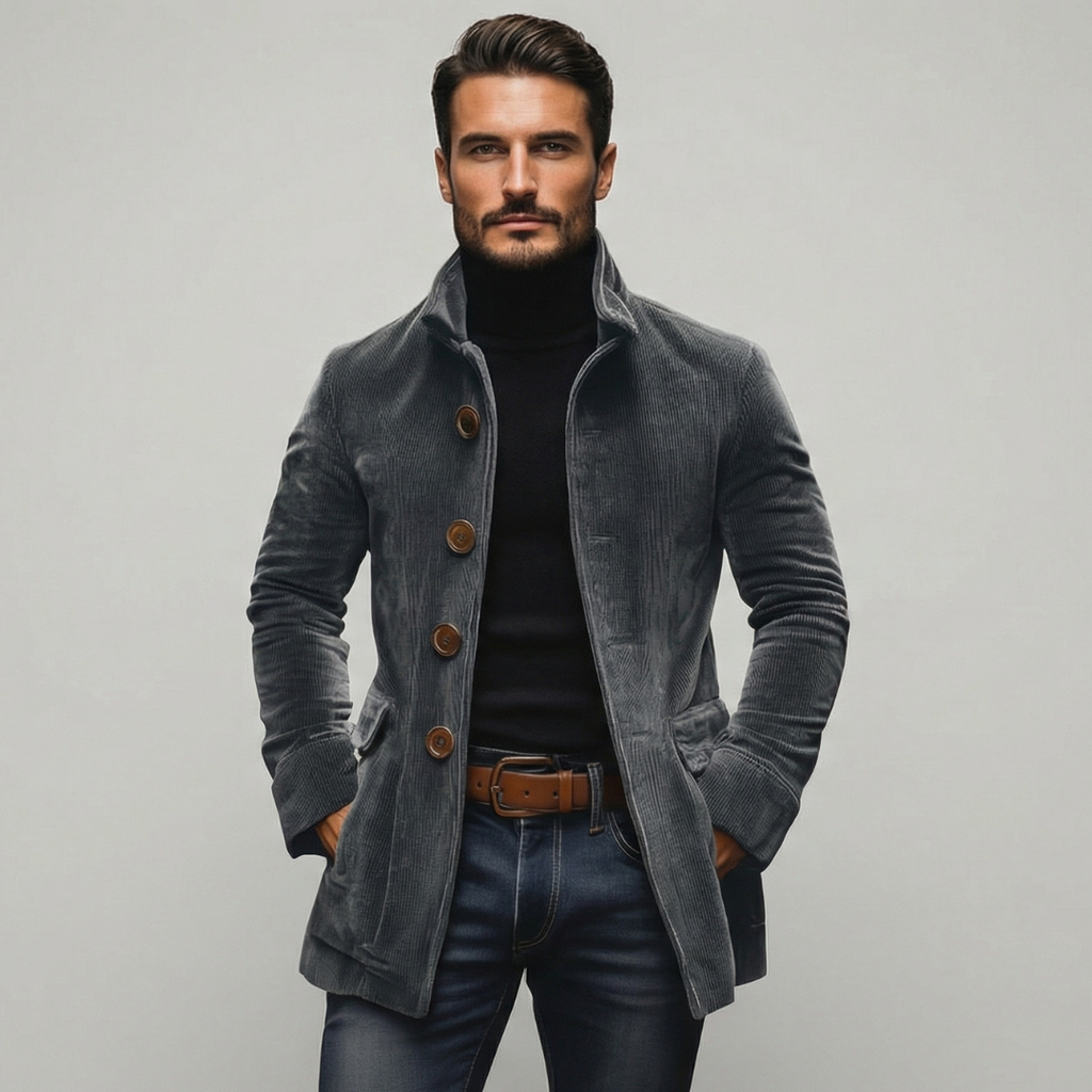 Marco | Chaqueta de Terciopelo sintético Acanalado