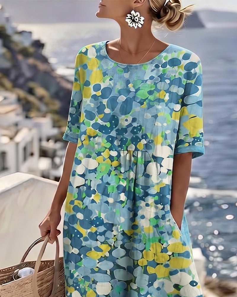 Vestido holgado estampado