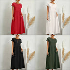 Gabrielle™ — Robe midi fluide — collage des coloris