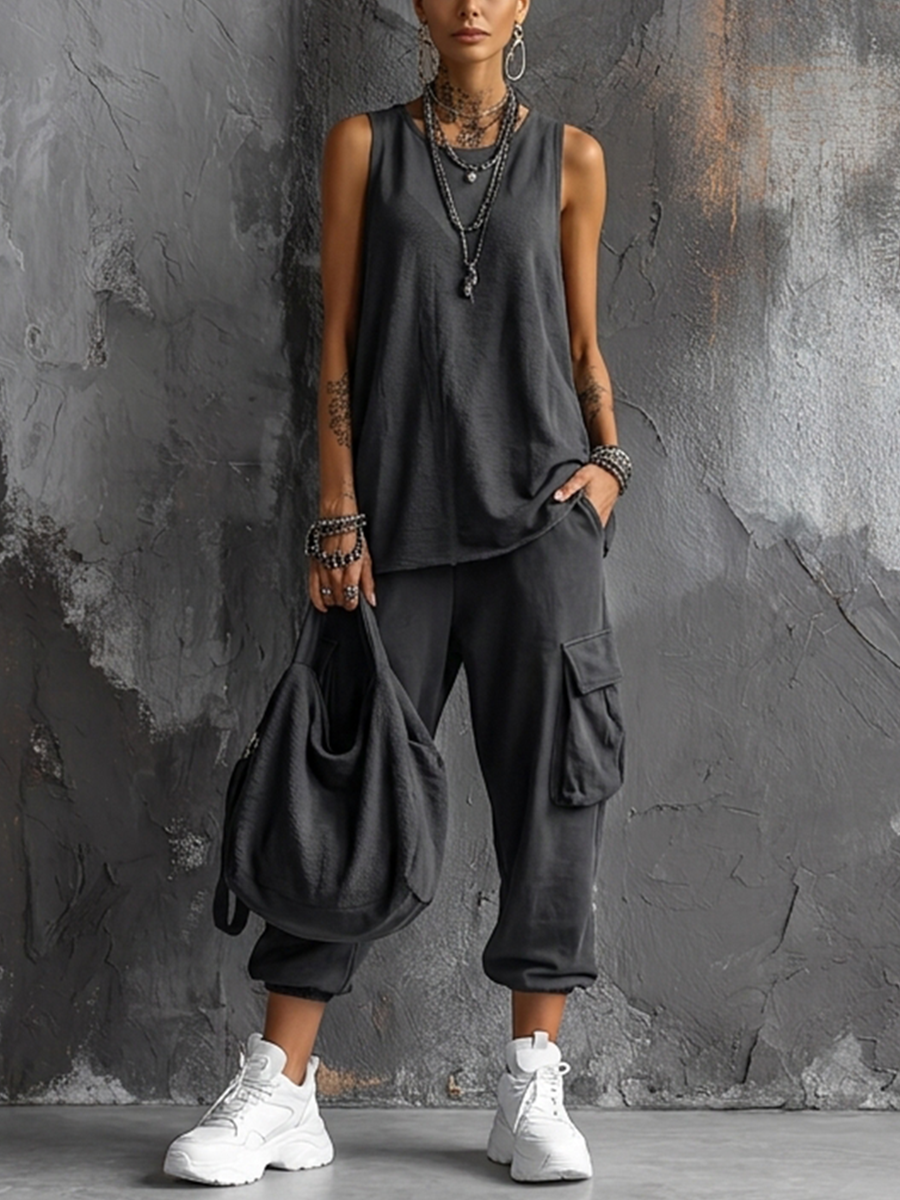 Valentina | Conjunto casual suave con bolsillos