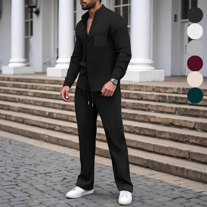 Conjunto de dos piezas casual para hombre y pantalón – cómodo y con estilo