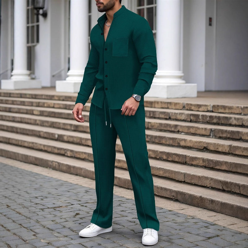 Conjunto de dos piezas casual para hombre y pantalón – cómodo y con estilo