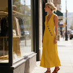 Bianca | Vestido de escote en V con bolsillos