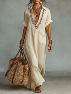 Marta | Vestido Maxi Bohemio con Estampado Floral